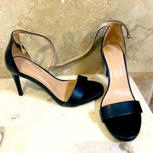 Black ankle strap heels